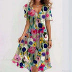 Sexy V-neck Floral Swing Dress image 6