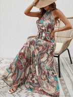 Sexy Vintage Hanging Neck Boho Dress image 3
