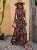 Sexy Vintage Hanging Neck Boho Dress image 9