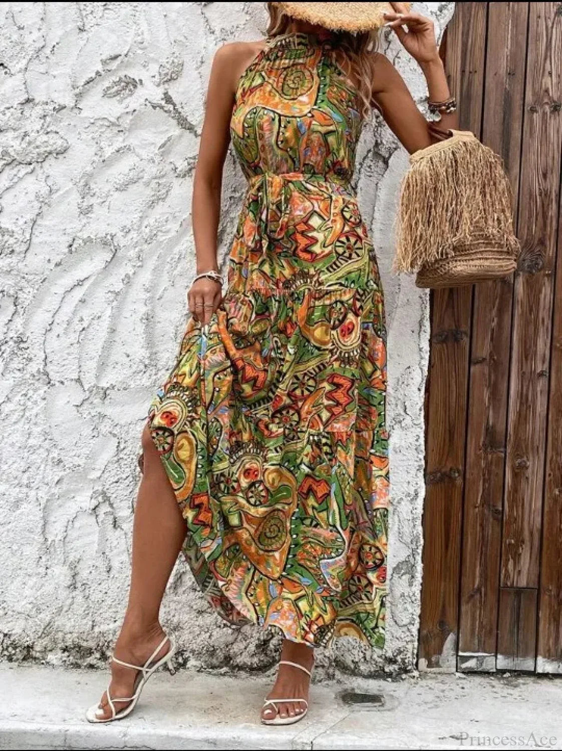 Sexy Vintage Hanging Neck Boho Dress image 8