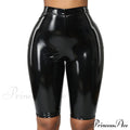 Sexy Wet Look PU Leather Shorts image 1