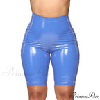 Sexy Wet Look PU Leather Shorts image 5