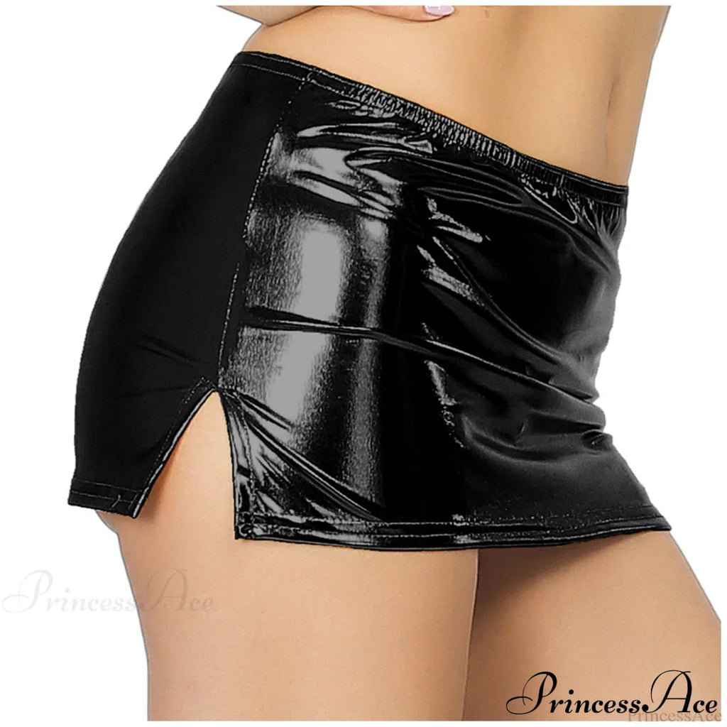 Sexy Wetlook Mini Club Party Skirt image 18
