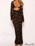 Sexy Women Lace Sleeve Low Cut Deep V-neck Party Club with Bra Summer High Split Vestidos image 5