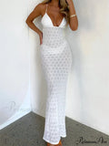 Sexy Women Mesh Sheer See Through Lace Patchwork Backless Deep V-neck Slim Fit Party Beachwear image 4