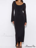 Sexy Women Mesh Sleeve Backless Ruched Lace-up Solid Color Party Female Irregular Hem Vestidos image 5