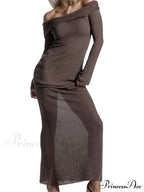 Sexy Women Slash Neck Off Shoulder Party Formal Spring Autumn Sleeve Slim Solid Female Vestidos image 8