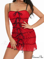 Sexy Women Sleeveless Casual Sling Spaghetti Strap See Through Tie-up Sexy Y2K Party Vestidos image 9