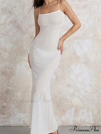 Sexy Women Sleeveless Strap Slim Sparkle Rhinestone Low Cut Trumpet Summer Party Female Vestido image 3