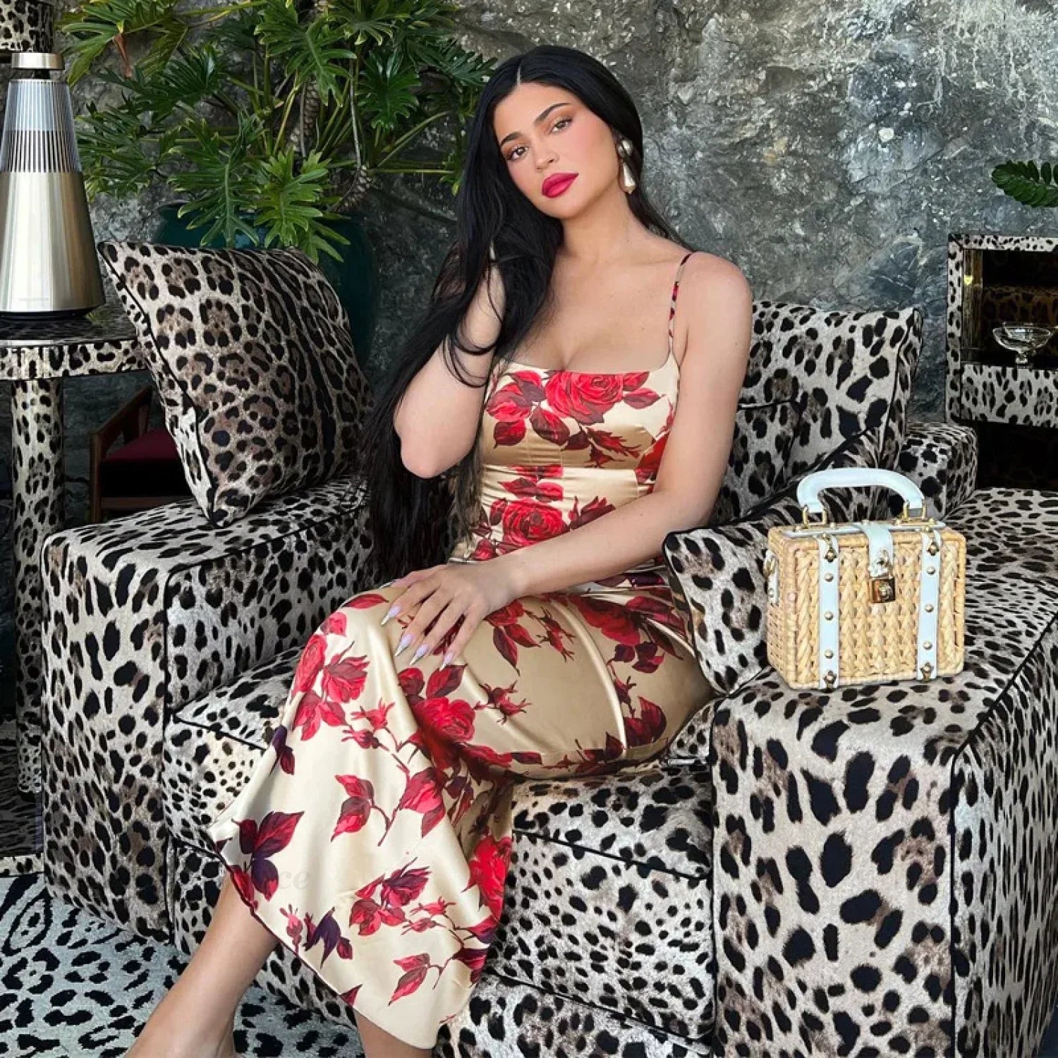 Sexy Y2K Floral Print Backless Bodycon Midi Dress image 6