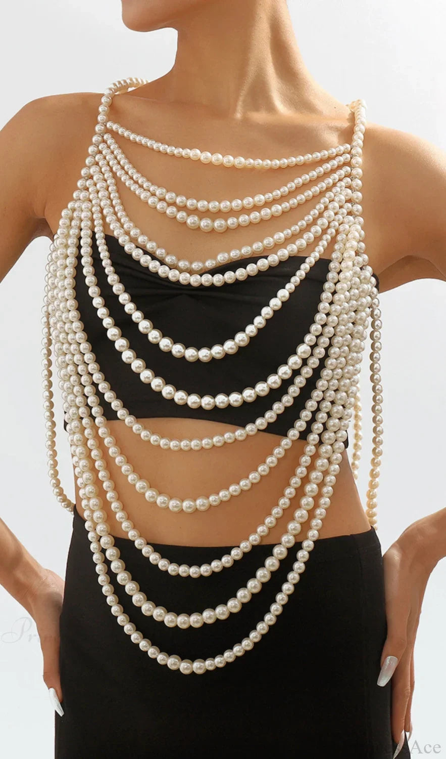 SHAWL WHITE PEARL TOP image 1