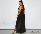 Sheer Appeal High Charming Slit Halter Dress image 2