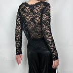 Sheer Button-up Knit Top image 2