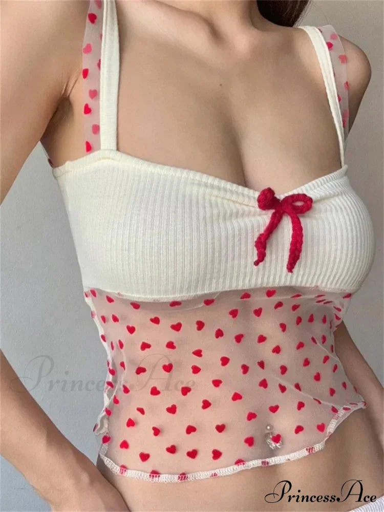 Sheer Knit Stylish Patchwork Bow Top image 6