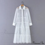 Sheer Lace Cover Up with Polka Dot Pattern for Summer image 3