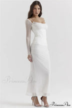 Sheer Long Sleeve Charming Bodycon Maxi Dress image 11