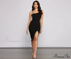 She's Got That Chic Graceful Style Crepe Midi Dress image 1
