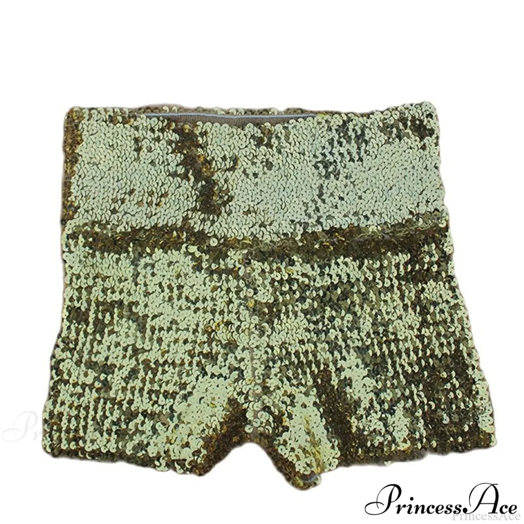Shiny Sequin Pencil High Waist Mini Shorts image 7