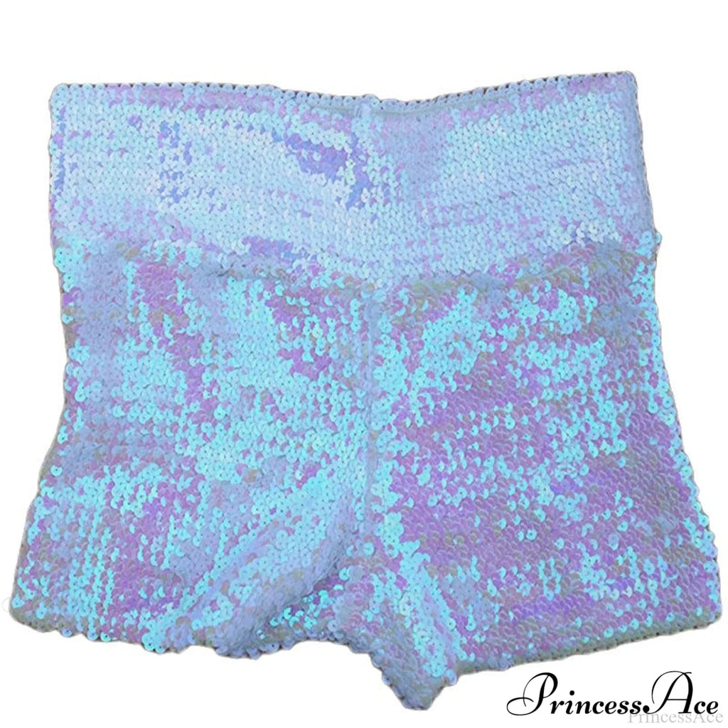 Shiny Sequin Pencil High Waist Mini Shorts image 5