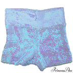 Shiny Sequin Pencil High Waist Mini Shorts image 5