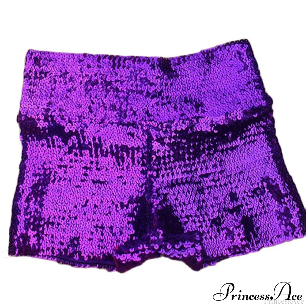 Shiny Sequin Pencil High Waist Mini Shorts image 11