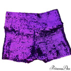 Shiny Sequin Pencil High Waist Mini Shorts image 11