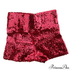 Shiny Sequin Pencil High Waist Mini Shorts image 12