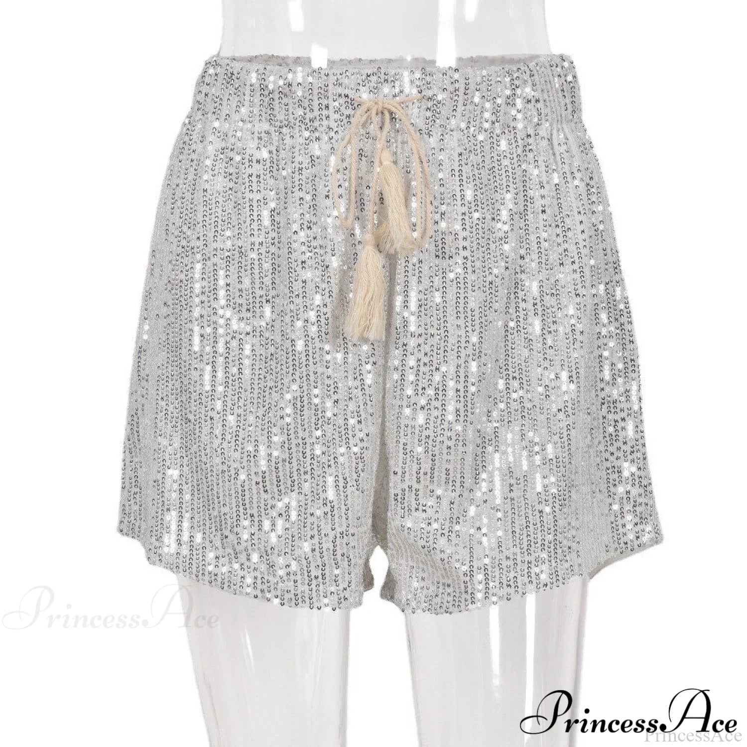 Shiny Sequin Pencil High Waist Mini Shorts image 14