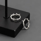 Shiny Thorns Circle Five-Pointed Star Earring image 4