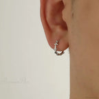 Shiny Thorns Circle Five-Pointed Star Earring image 2