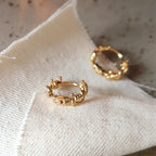 Shiny Thorns Circle Five-Pointed Star Earring image 7