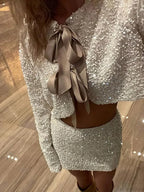 Shiny White Sequins Coat image 6