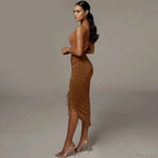 Shirring Pleated Wrap Hip Skirt image 3