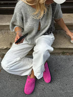 Short Sleeve Round Neck Button-Down Cardigan image 5