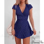 Short Sleeve Sexy V-neck Dresses image 1