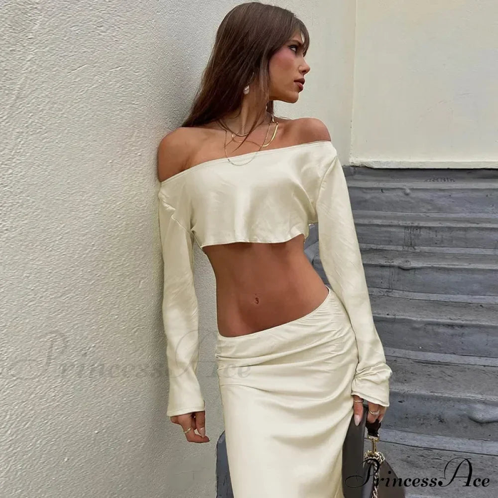 Shoulder Long Sleeve Maxi Dress image 2