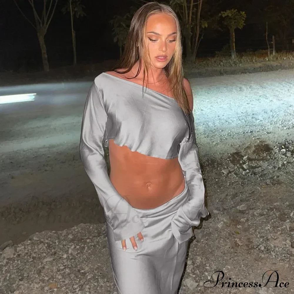 Shoulder Long Sleeve Maxi Dress image 6