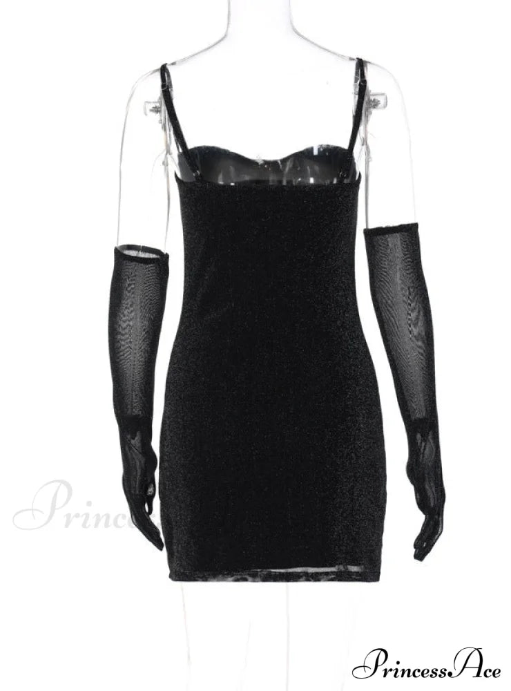 Silk Suspender Tight Dress in Bright Color image 5