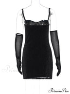 Silk Suspender Tight Dress in Bright Color image 5