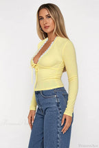 Simple Button Detail Long Sleeve Tee image 2