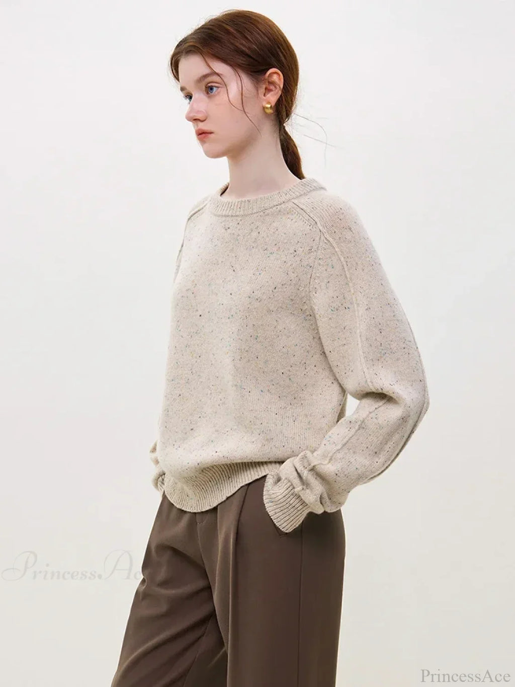 Simple Colorful Dot Wool Pullover Sweater image 2