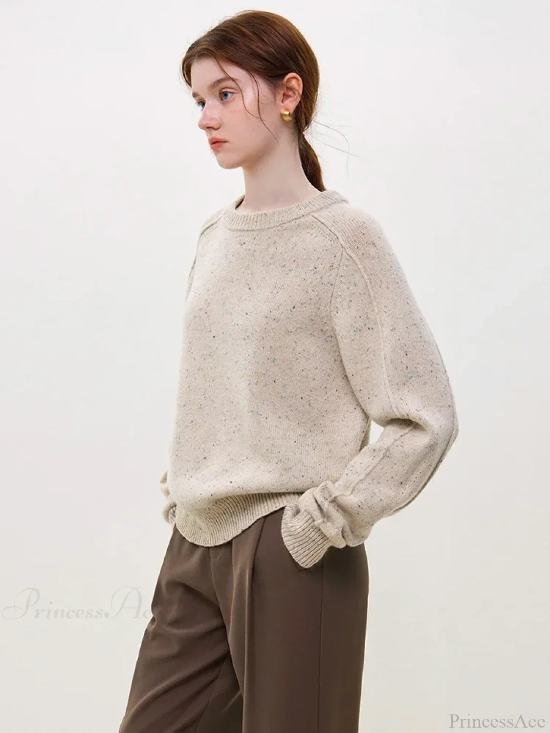 Simple Colorful Dot Wool Pullover Sweater image 2