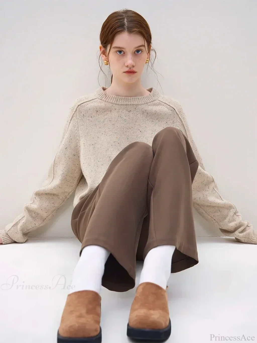Simple Colorful Dot Wool Pullover Sweater image 3