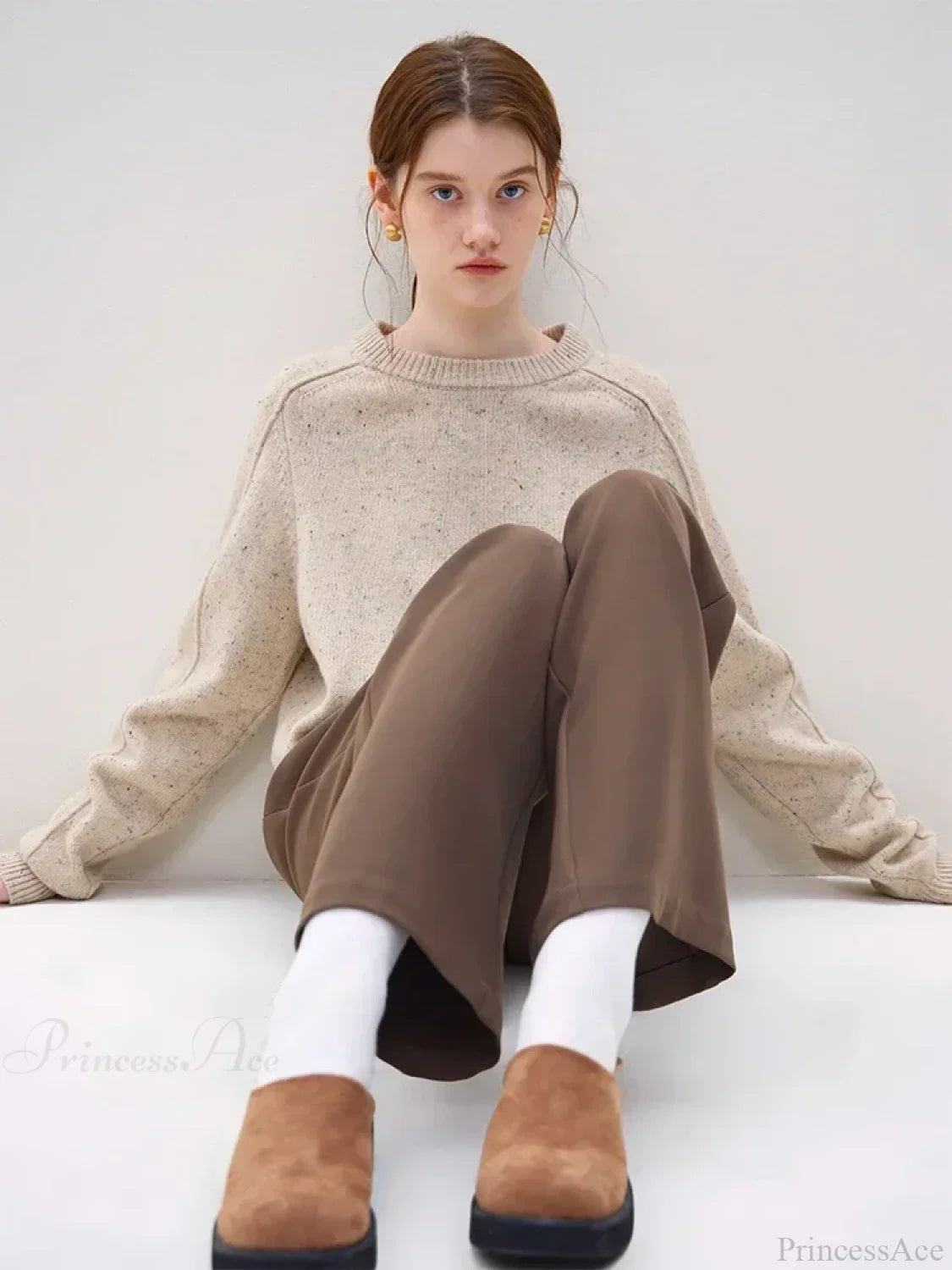Simple Colorful Dot Wool Pullover Sweater image 3