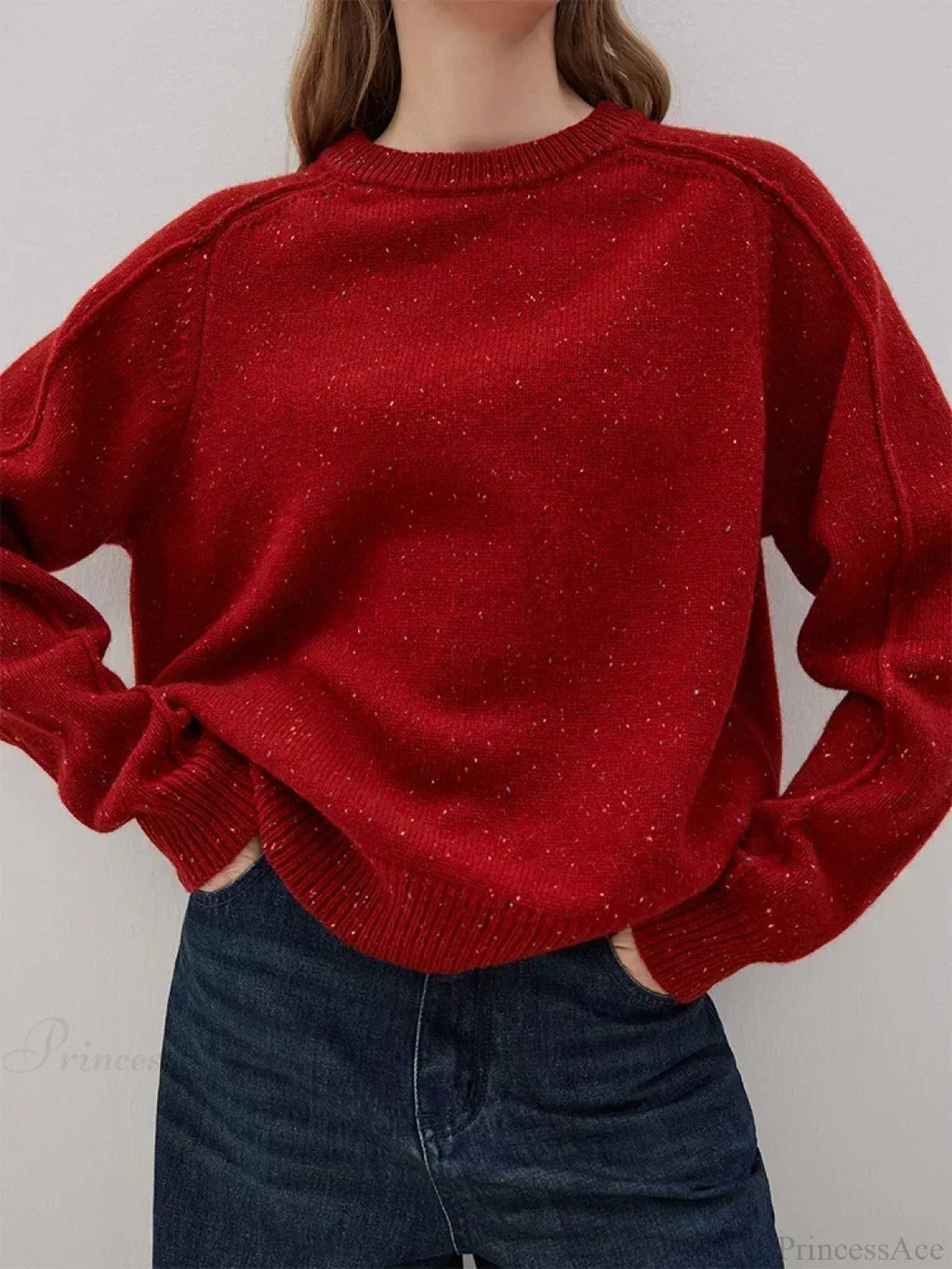 Simple Colorful Dot Wool Pullover Sweater image 4