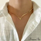Simple Men's Jewelry Creative V-shaped Necklace image 1