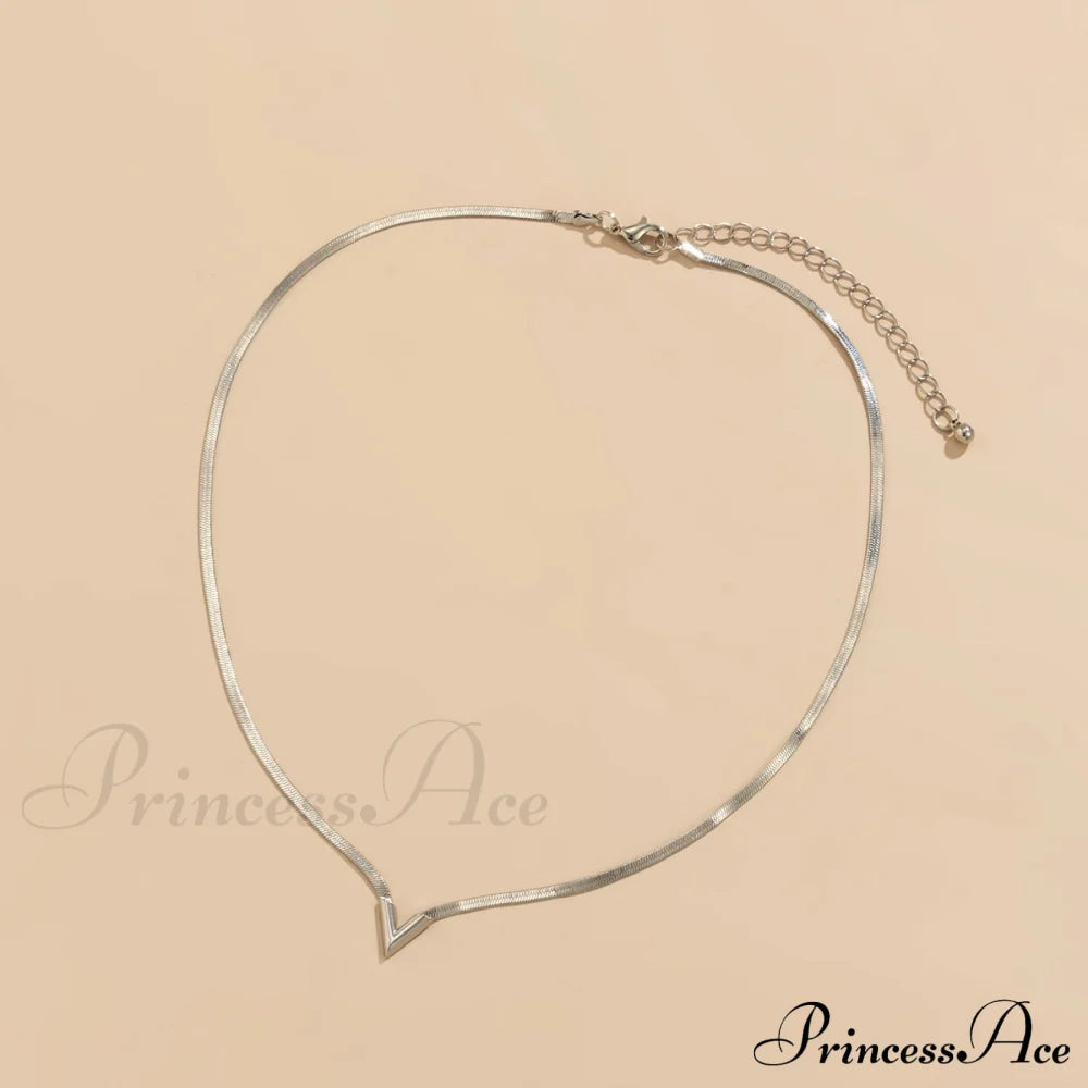 Simple Men's Jewelry Creative V-shaped Necklace image 2
