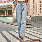 Simple New Loose Comfortable Fashion Slimming Light Blue Baggy Denim Jean image 3