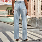 Simple New Loose Comfortable Fashion Slimming Light Blue Baggy Denim Jean image 2