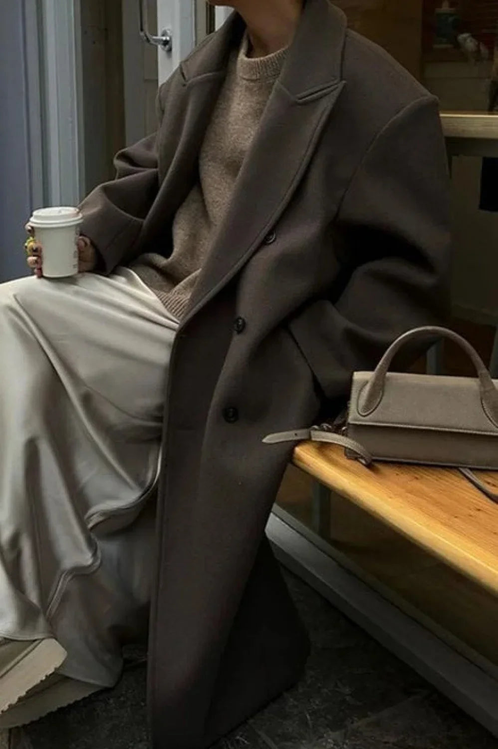 Single-Breasted Winter Coat image 2